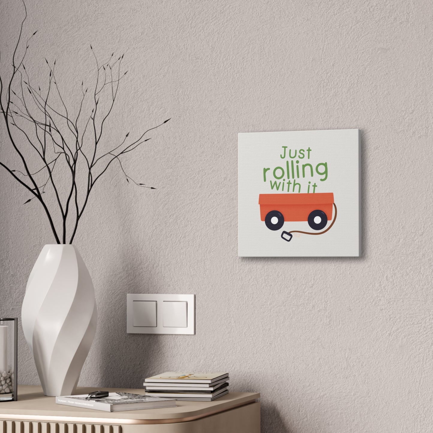 "Just Rolling With It" Canvas Wall Art