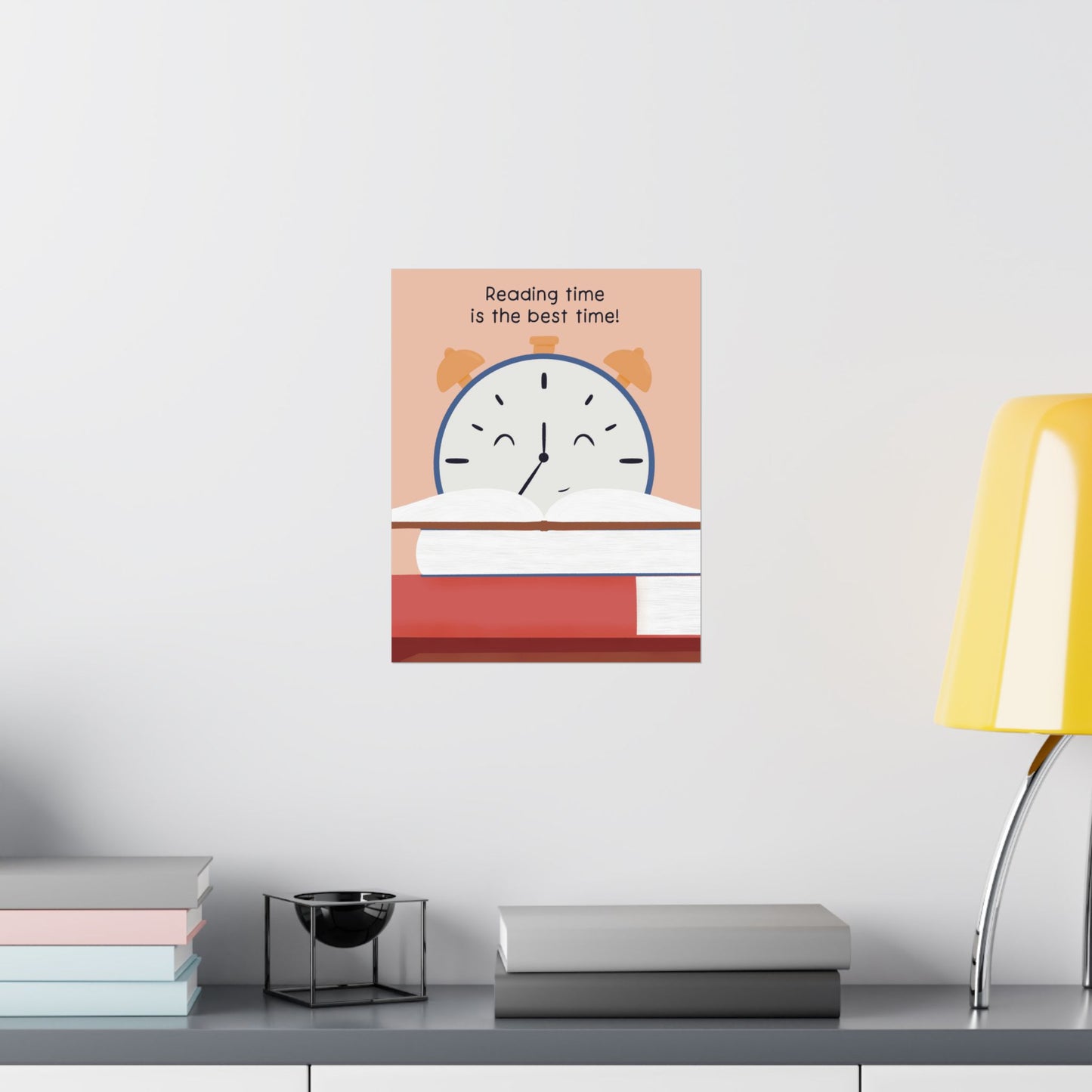 Cute Clock Reading Poster
