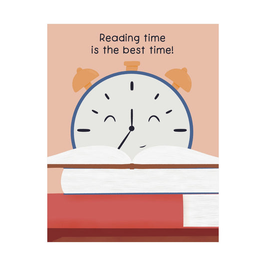 Cute Clock Reading Poster